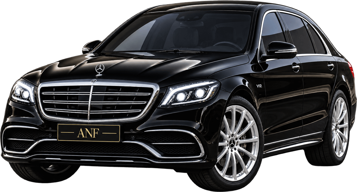 Mercedes-Benz S-Class executive sedan, side profile