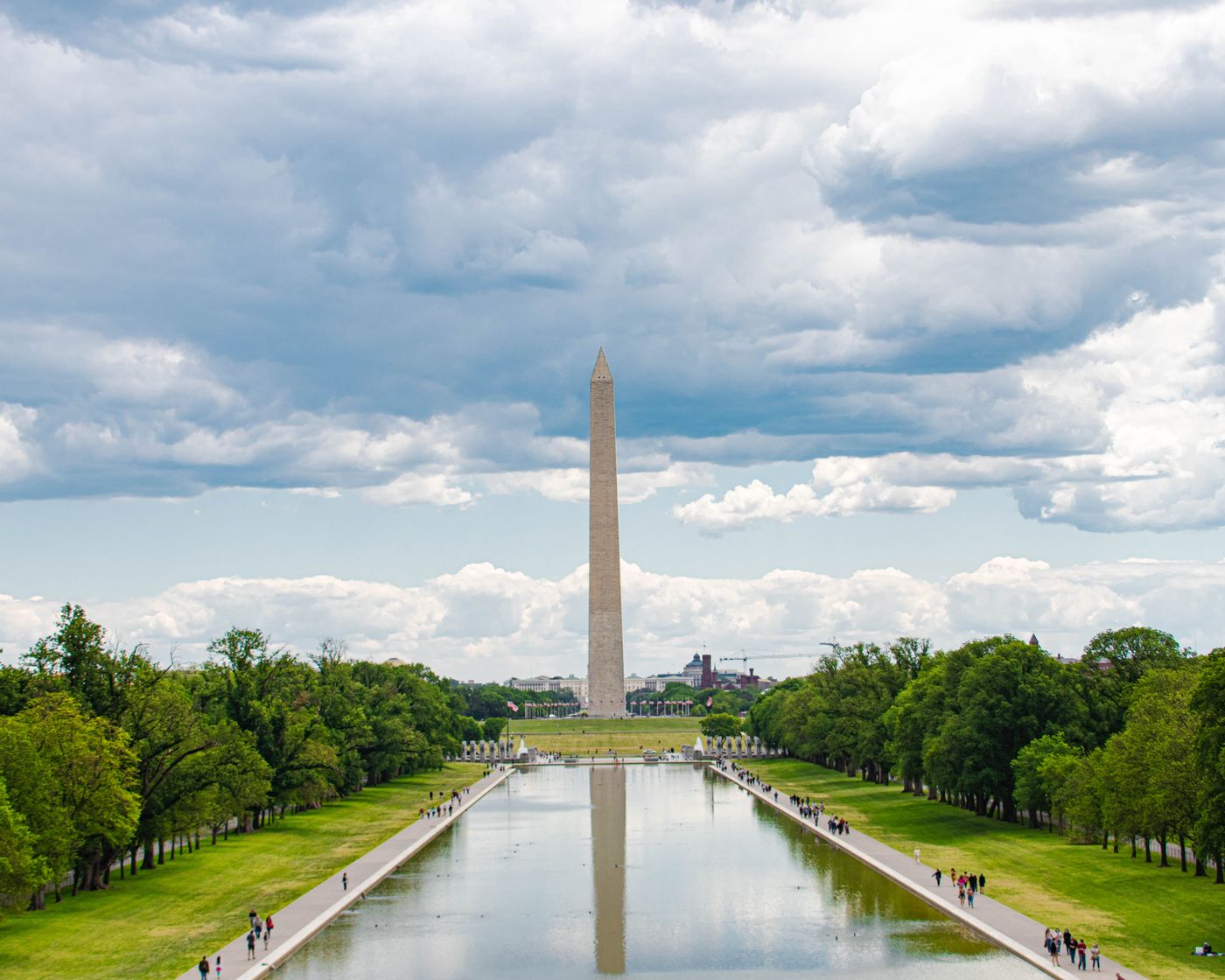 The Washington Monument and reflecting pool